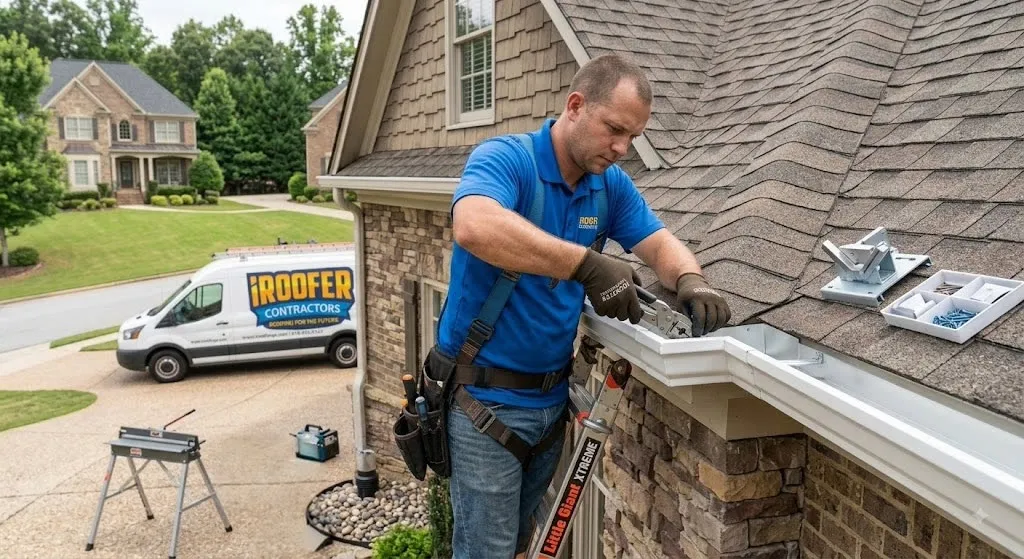 Repairing a sagging gutter run in Paulding County